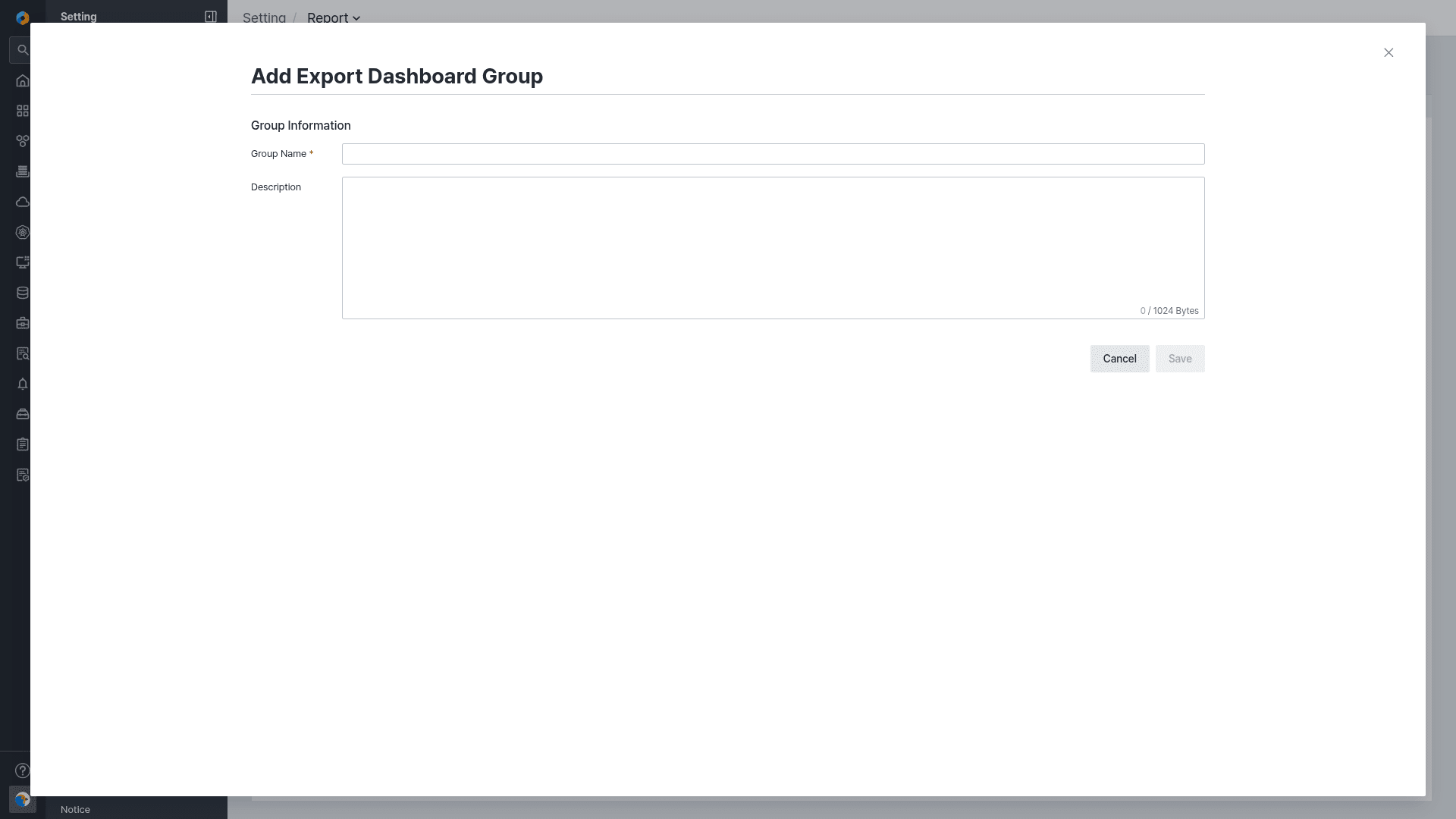 Add Group 팝업
