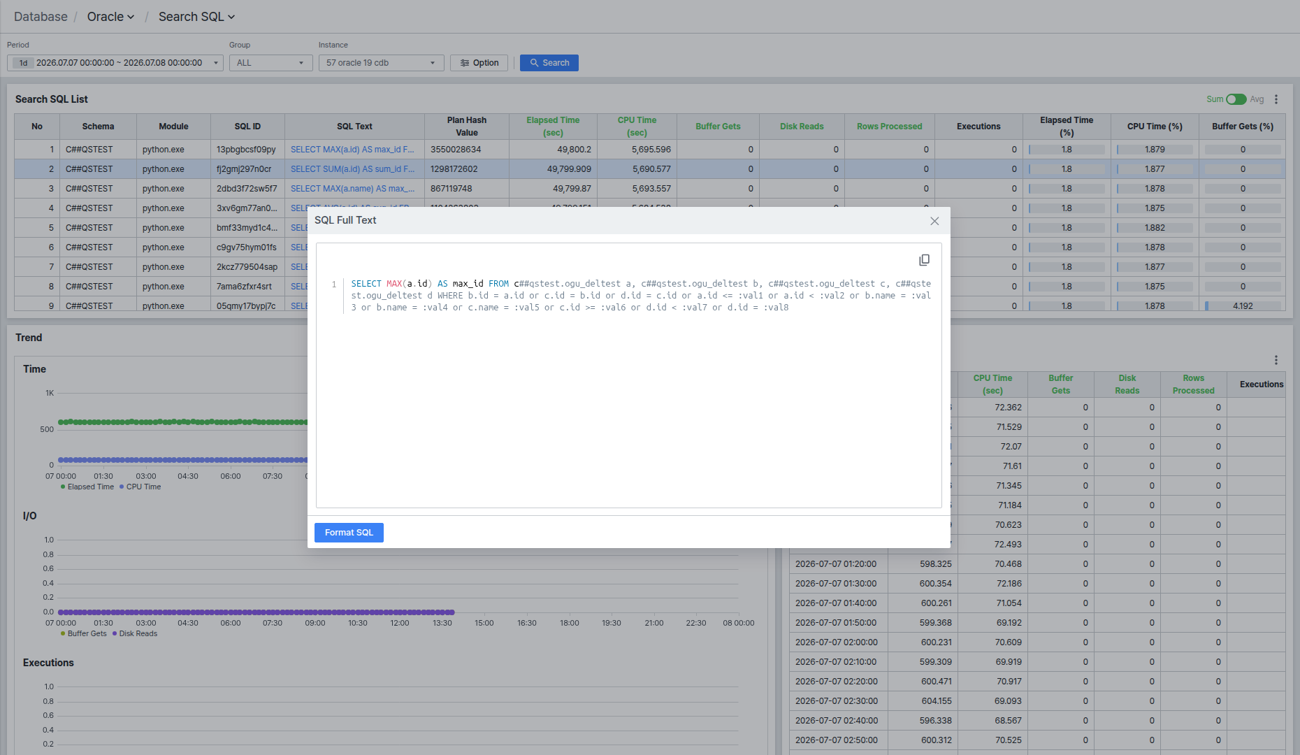 SQL Full Text 팝업
