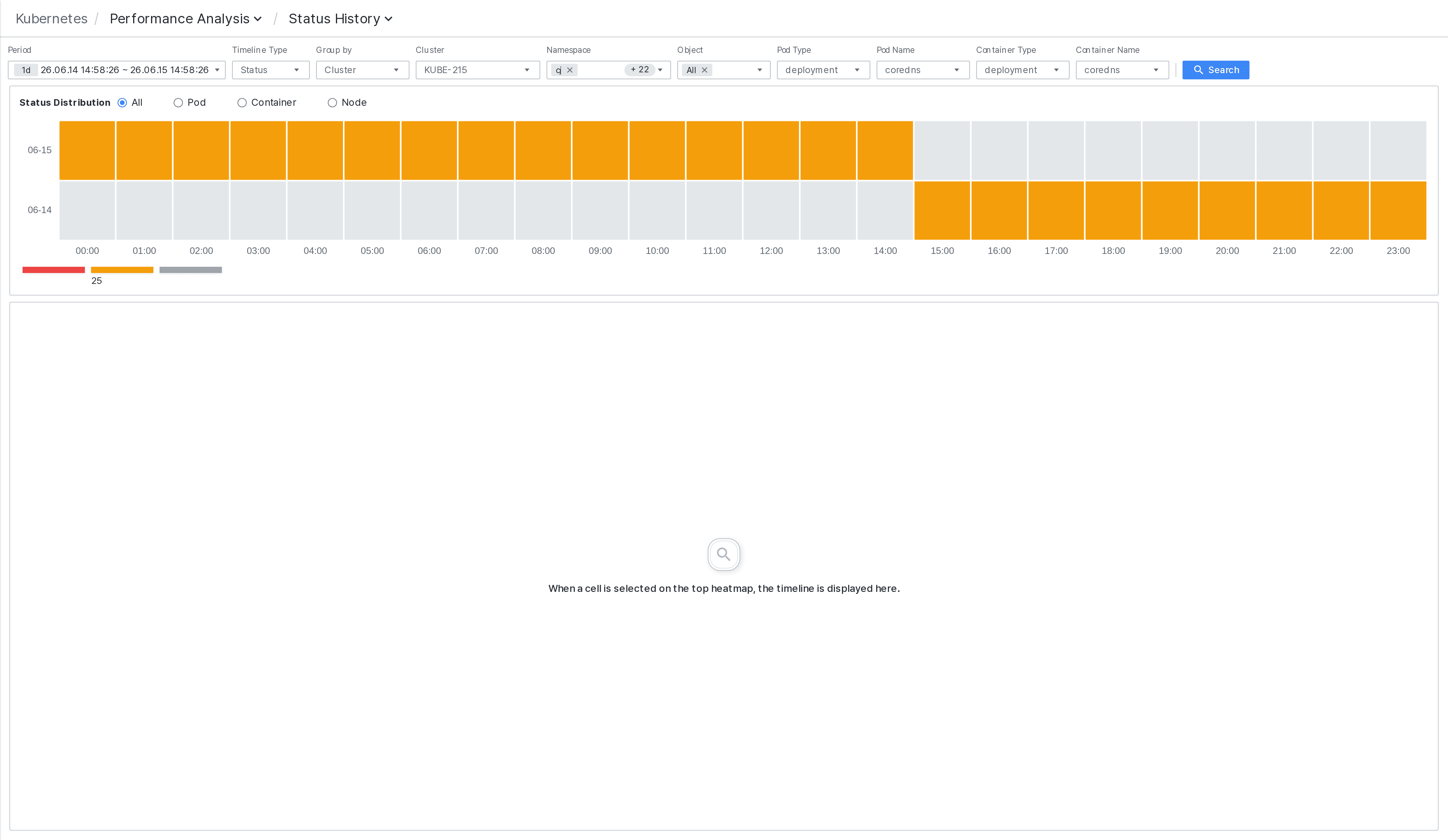 Status History 화면
