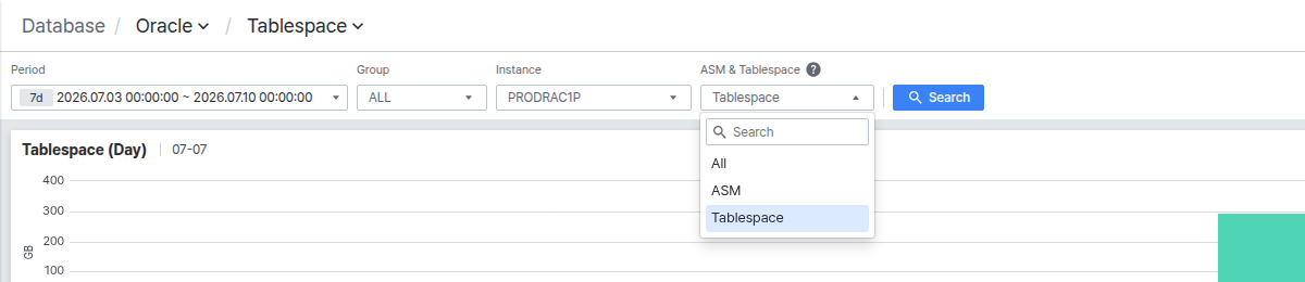 ASM &amp; Tablespace 옵션